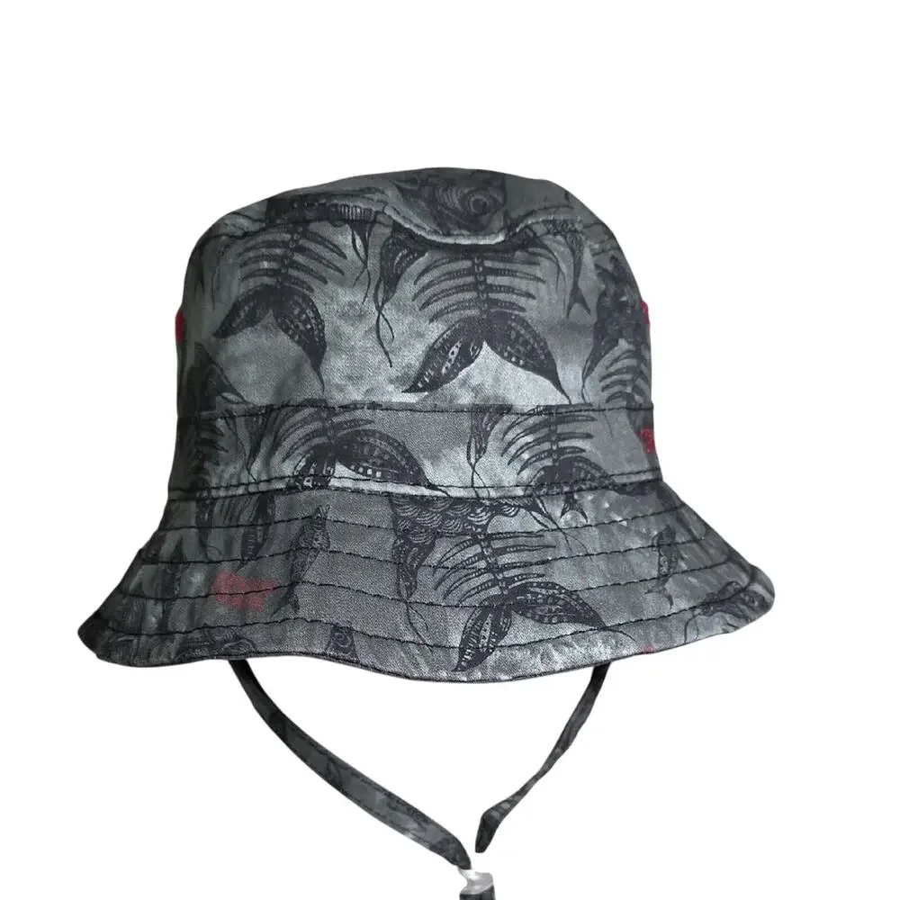 DOZER Fish Skeleton Bucket Hat Kids Size 2-5 Years